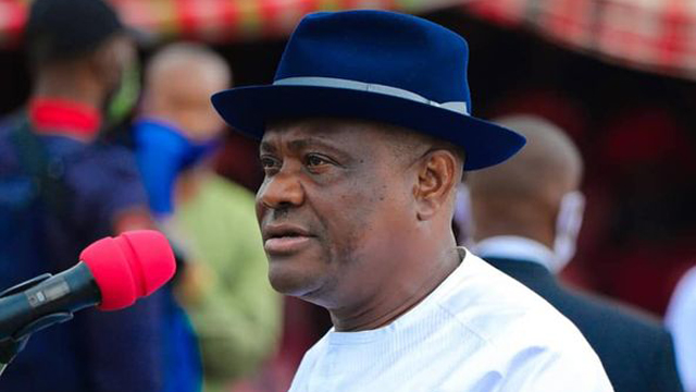 File image of Nyesom Wike. Arewa Youths accuse Wike supporters of detonating an explosive near Presidential Hotel in Rivers, aiming to intimidate federal lawmakers